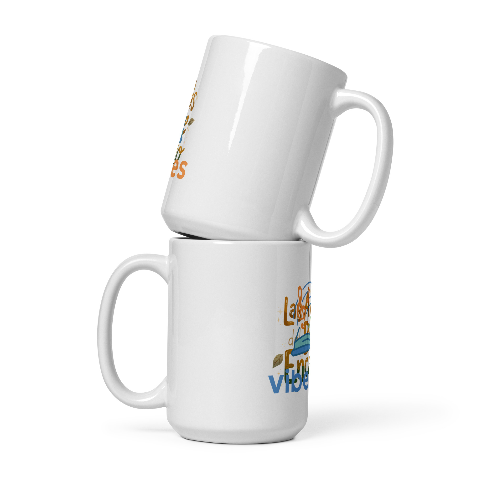 Taza blanca brillante - Imagen 2