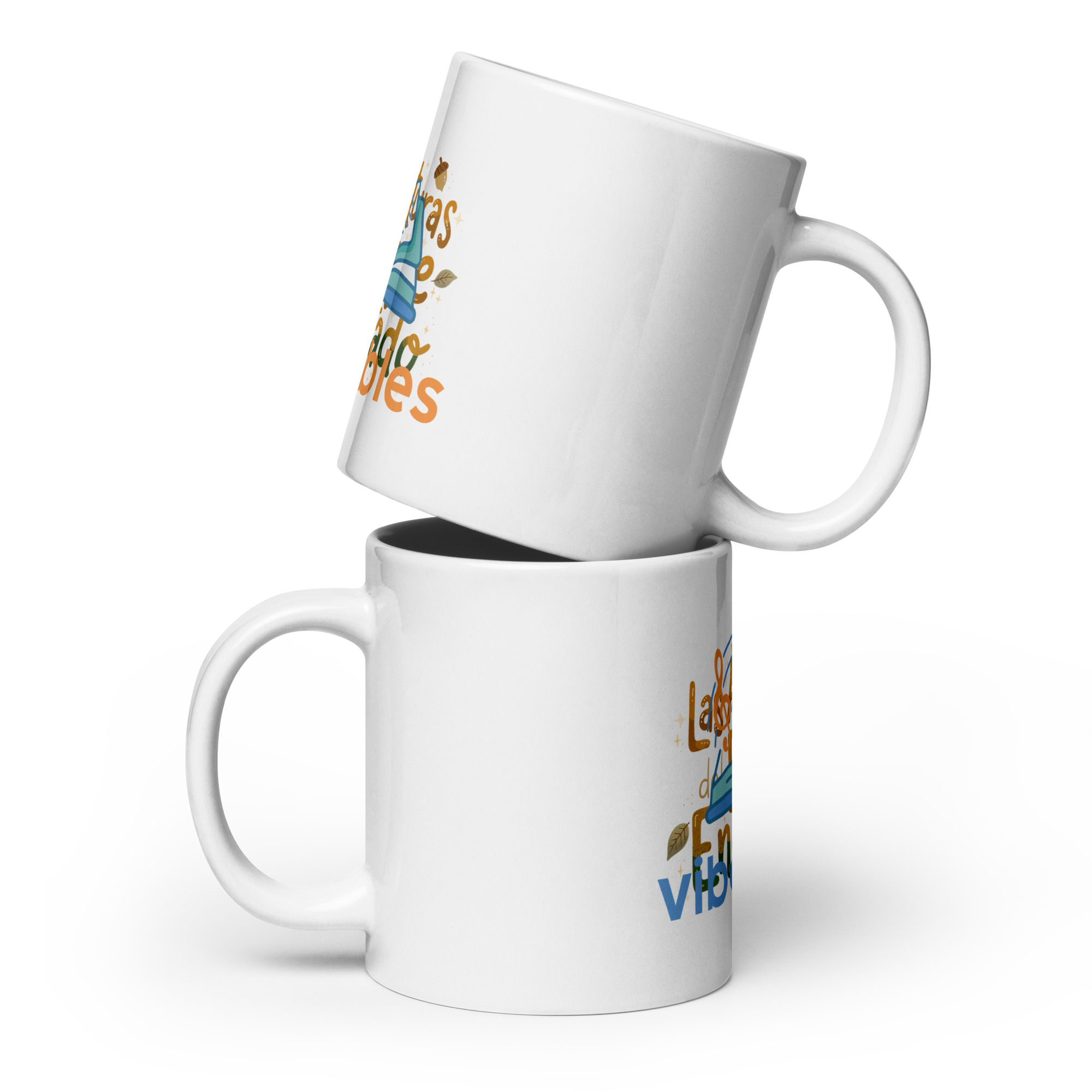 Taza blanca brillante - Imagen 3